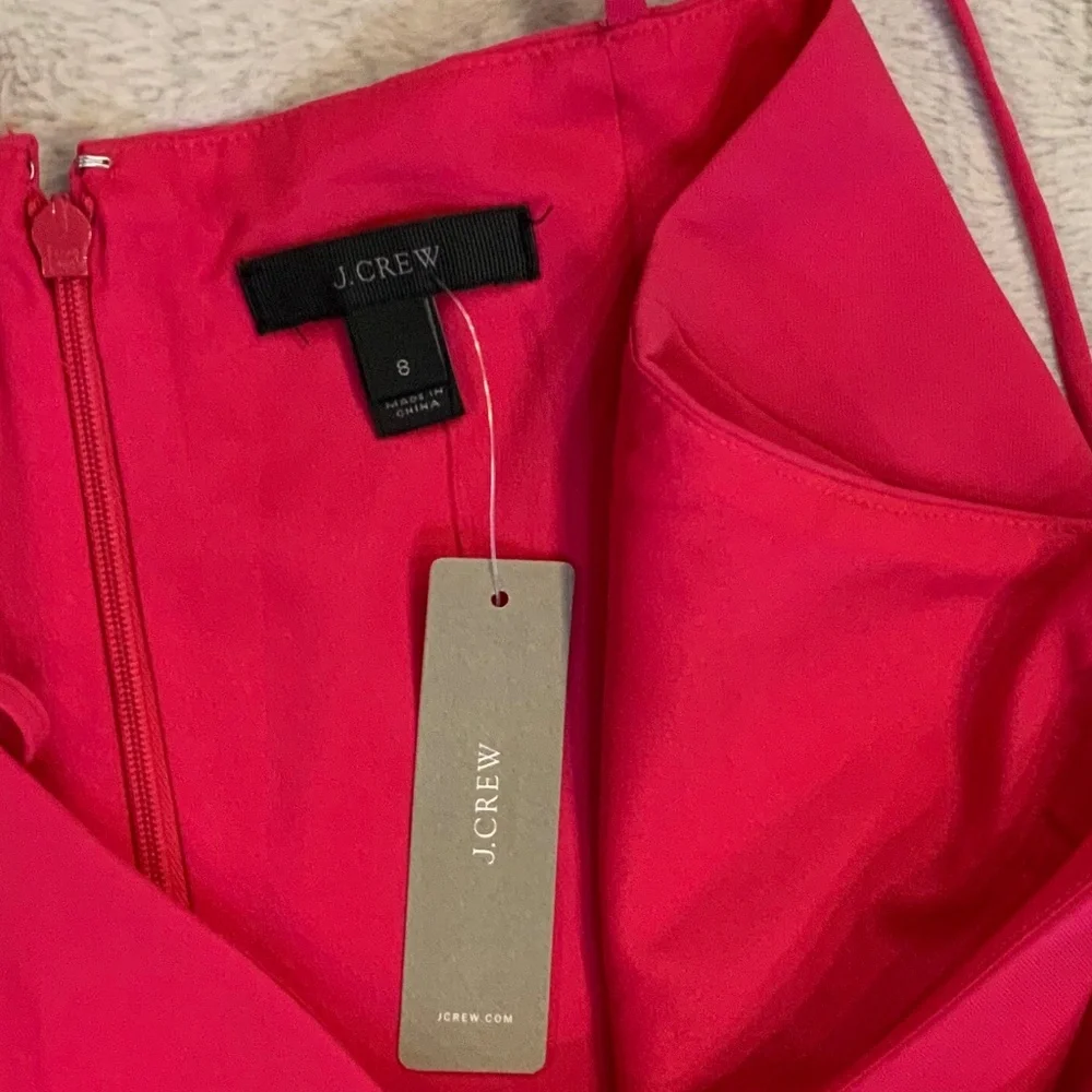 JCrew Pink 8 Adjustable Strap Dress Wedding Guest Adjustable Straps Date Coastal